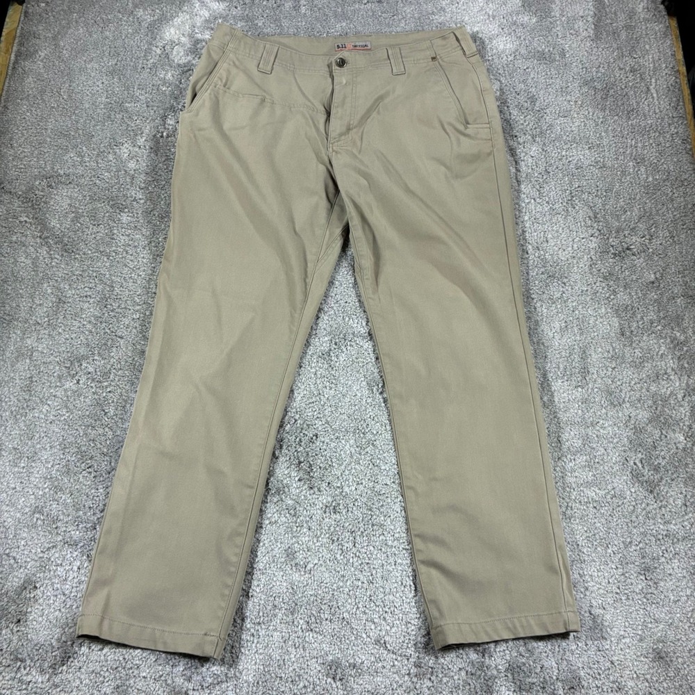 5.11 Tactical Edge Chino Pants Mens 34x30 Stone Khaki Flex-Tac 74481-070